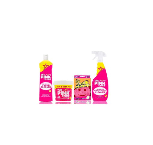 The Pink Stuff - My First Bundle - 1x 850g pasta, kremowy środek czyszczący, uniwersalny środek czyszczący, scrub mommy