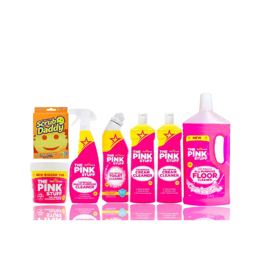 Pink Stuff Mega Set - Scrub, Pasta 850g, All Purpose Cleaner, Toilet, Cream Cleaner, Vloer Cleaner