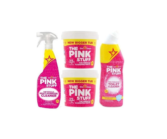 Stardrops The Pink Stuff Mega Bundle - 2x pasta czyszcząca 850gr + środek do czyszczenia toalet + spray uniwersalny